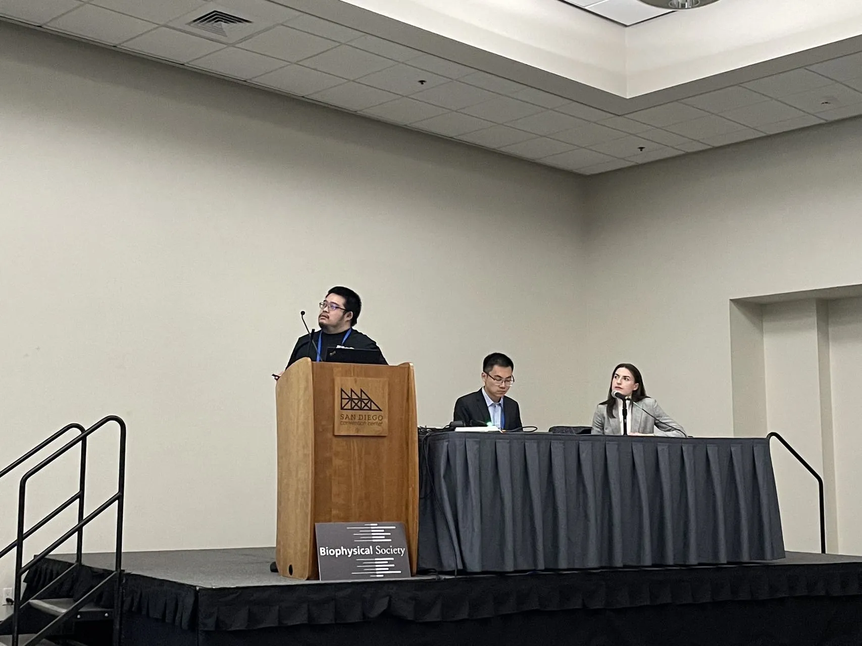Dong was presenting and Cristina was the co-chair on the right.